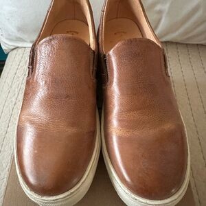 Bed Stu Tan Leather Slip-On Loafers